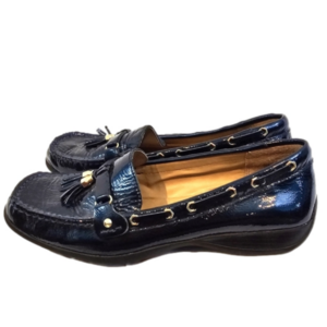 Array Size 10W Teal Blue Leather Loafers